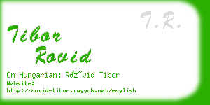 tibor rovid business card